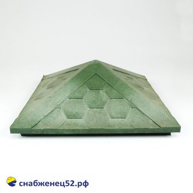 Колпак на столб полимерпесчаный 440*440*160мм (зеленый)